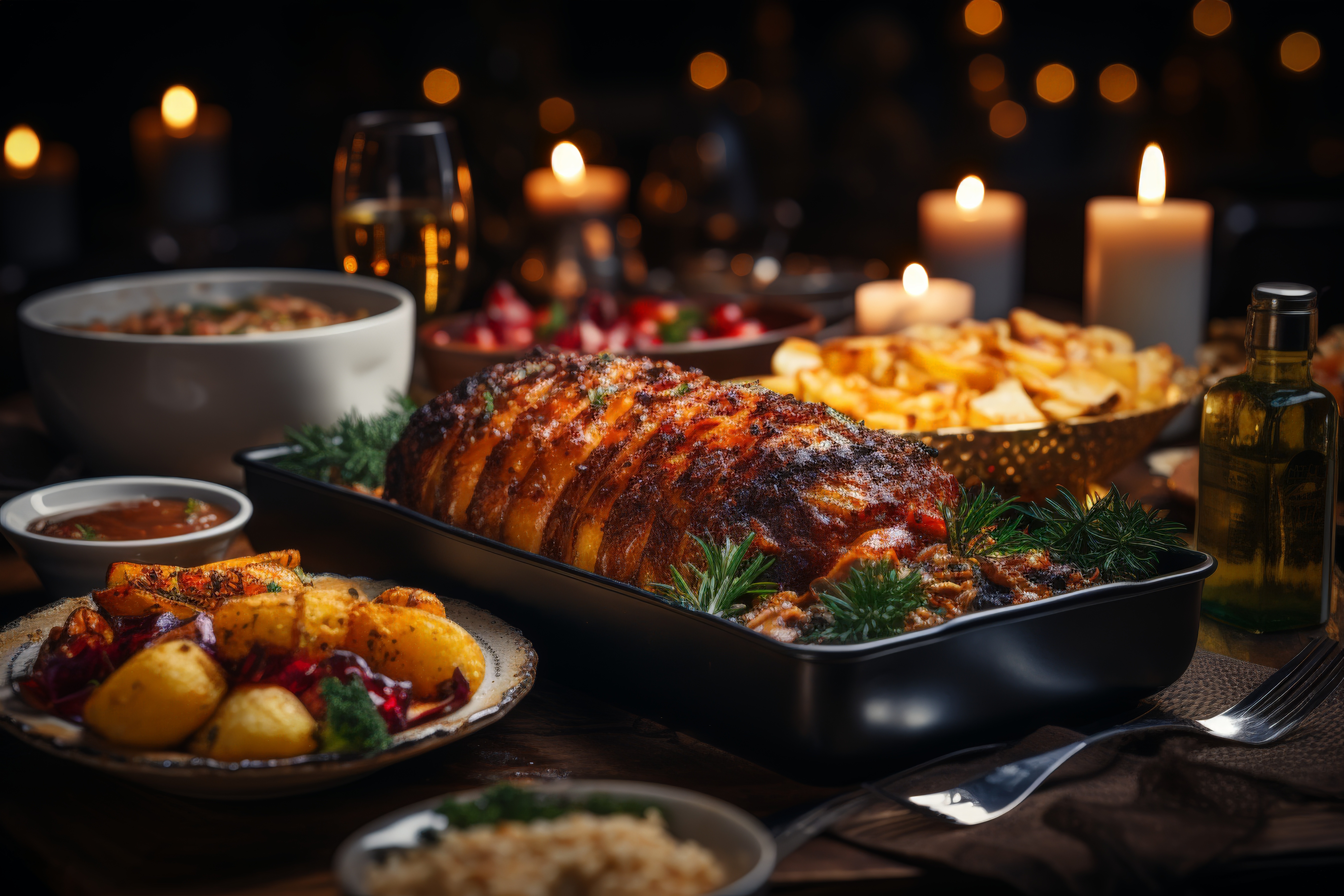 Pork belly getting ready for Christmas dinner in Auckland